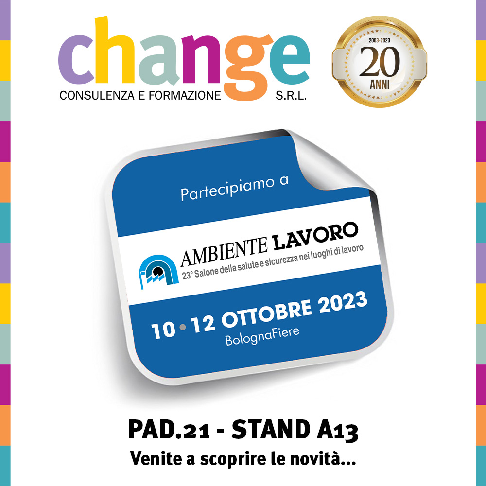 CHANGE FESTEGGIA 20 ANNI ALLA FIERA AMBIENTE-LAVORO 2023